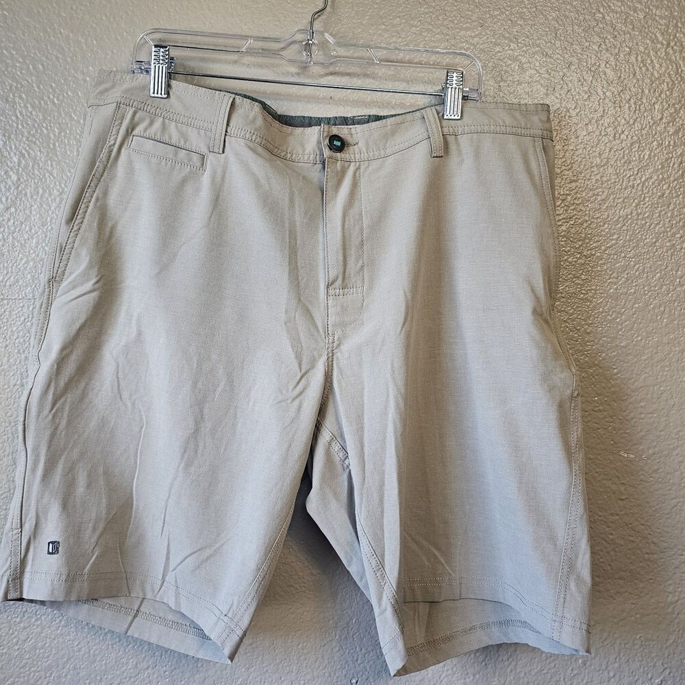 Linksoul John Ashworth Golf Shorts Sz 38 Tan Performance Stretch Preppy CC688